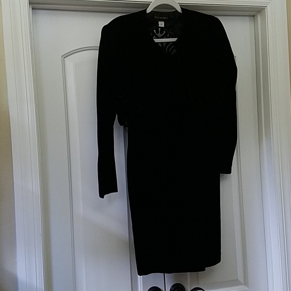 Black velvet dress and jacket